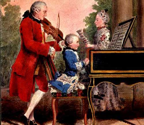 was mozarts father a musition